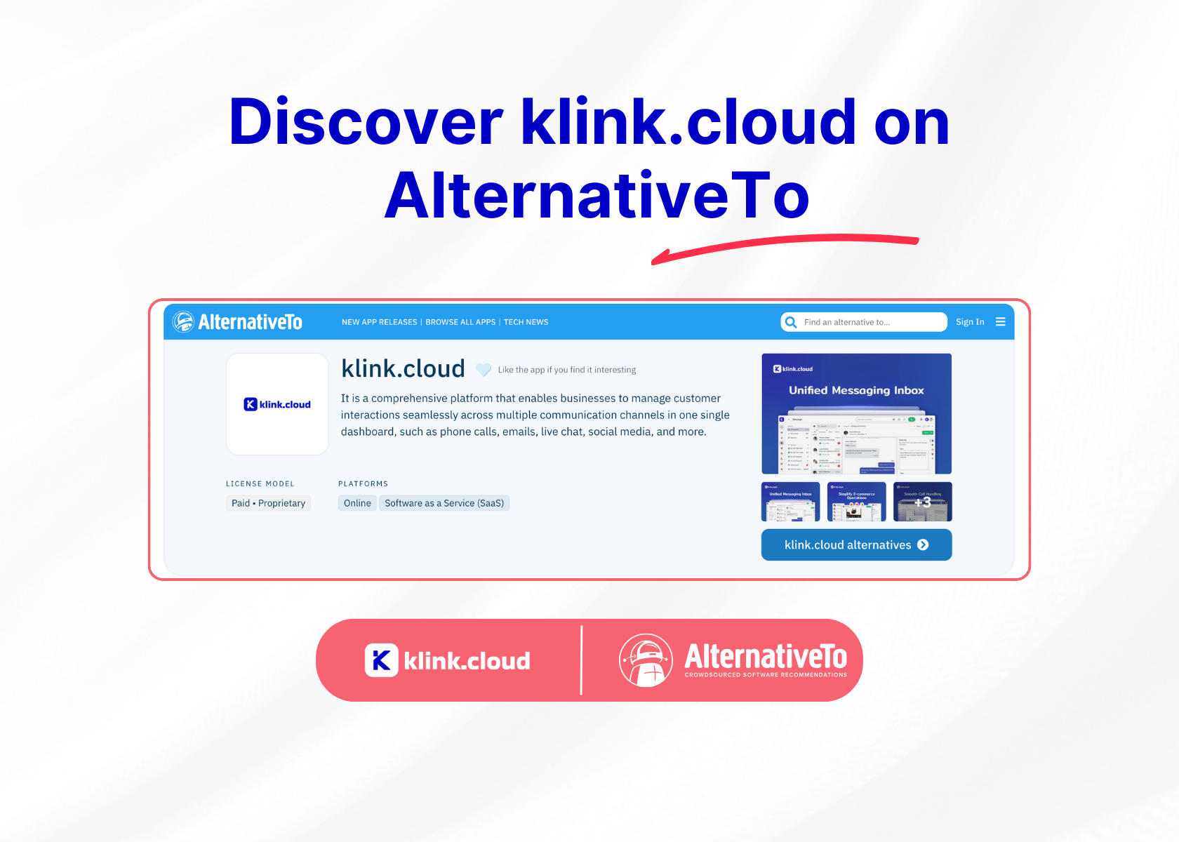 Discover klink.cloud on AlternativeTo